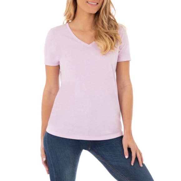 *TIME AND TRU* Essential V-Neck Short Sleeve Shirt - Picture 1 of 9